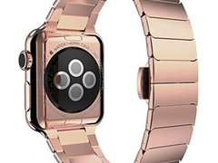 Curea iUni compatibila cu Apple Watch 1/2/3/4/5/6/7, 40mm, Link Bracelet, Otel Inoxidabil, Rose Gold