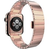 Curea iUni compatibila cu Apple Watch 1/2/3/4/5/6/7, 40mm, Link Bracelet, Otel Inoxidabil, Rose Gold